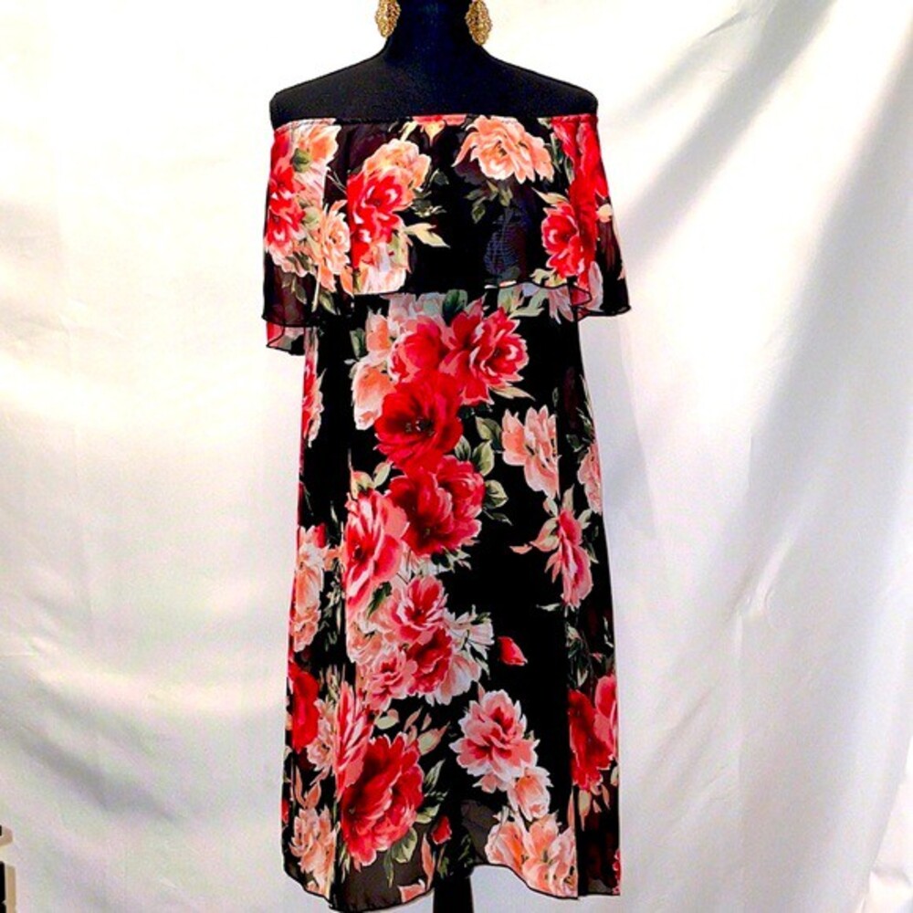 Color Swatch Midi Floral Dress